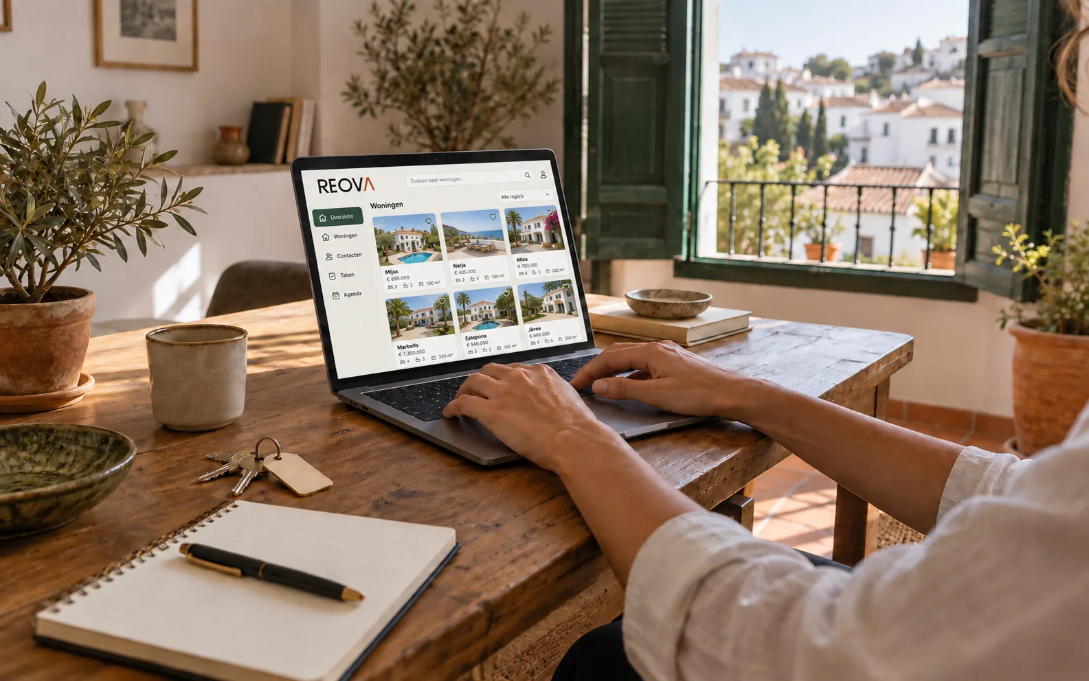 Illustration: reOffice overview of properties and an appointment